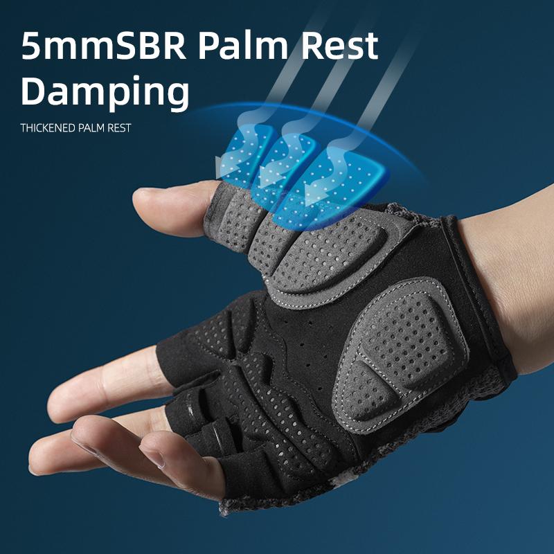 ROCKBROS Găng Tay Xe Đạp Ngón Tay Thể Thao Nam Nữ Mùa Hè Găng Tay Xe Đạp Tập Găng Tay Thể Hình MTB Xe Đạp Găng Tay MTB Găng Tay