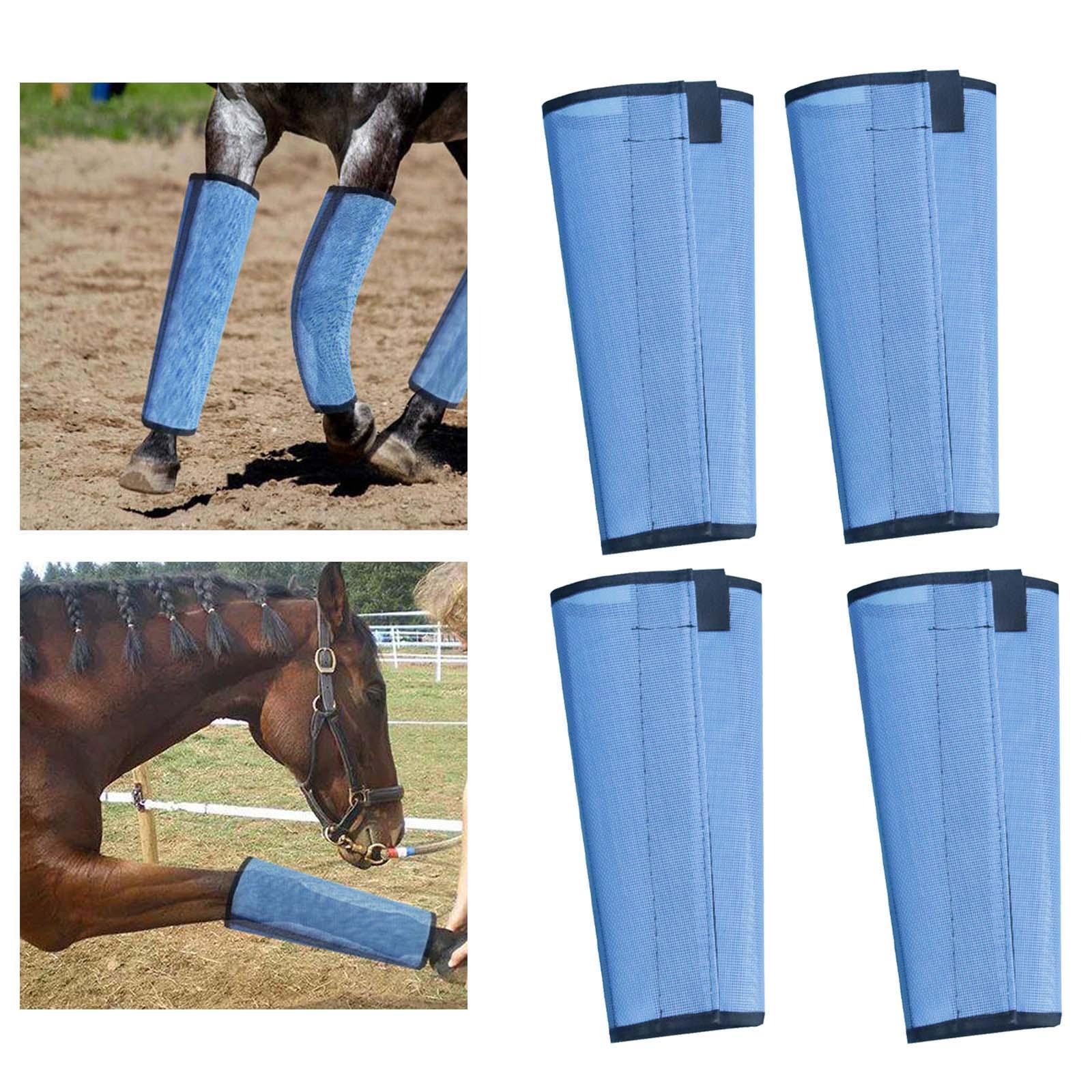 4x Leg Guard Loose Fitting Horse Fly Leg Boots for Jumping Sports Protection
