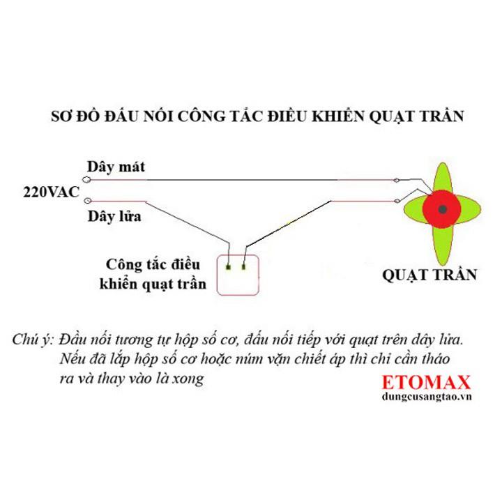 Công tắc điều khiển quạt trần v2 hàng nội địa