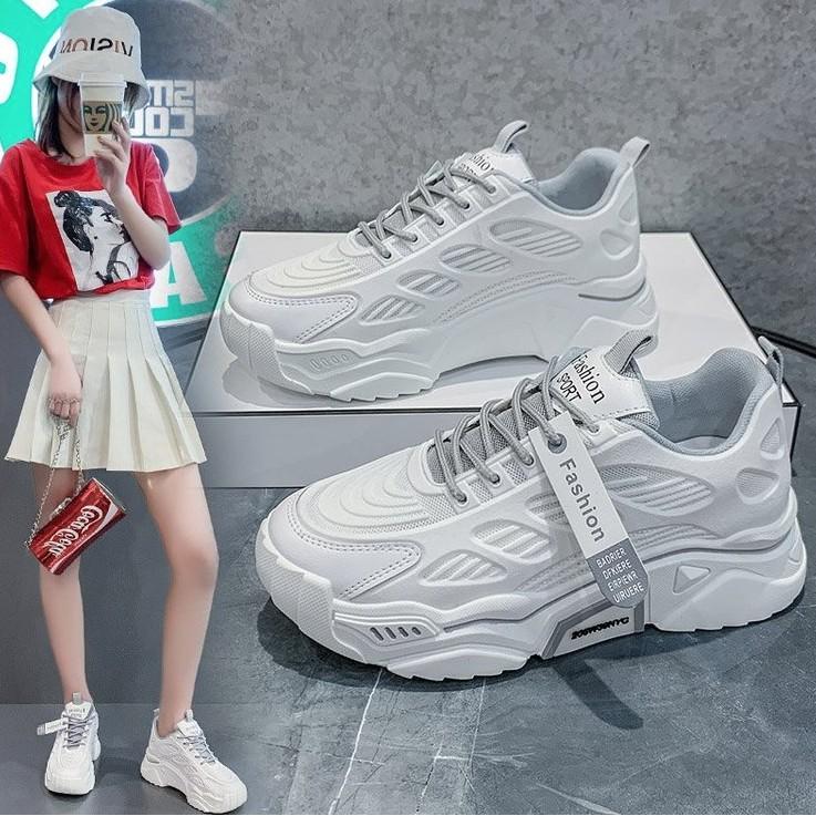 Giày sneaker nữ độn đế 3 màu tuỳ chọn