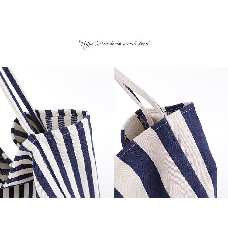 Túi vải Kẻ sọc Hàn Quốc mẫu mới nhất vải canvas cực bền tiện dụng