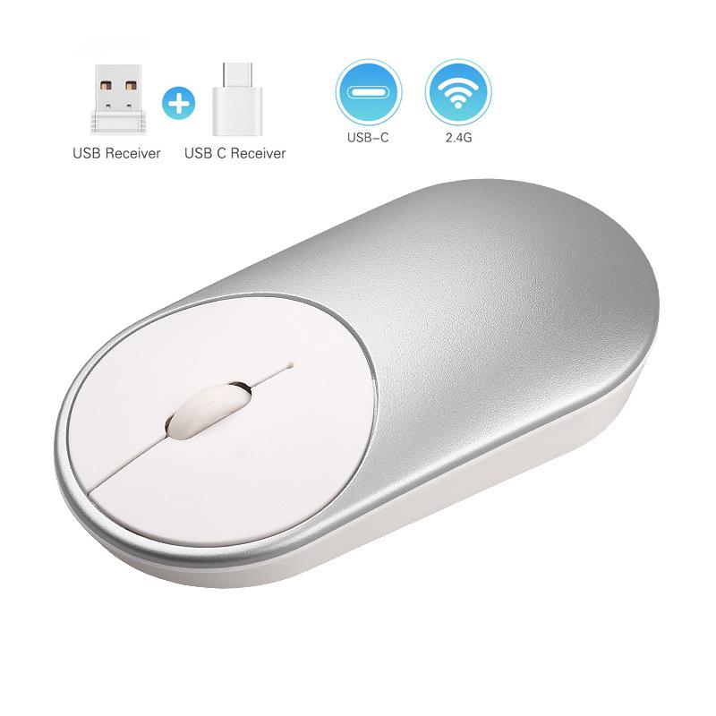 Chuột không dây 2.4G thuận lợi nhất USB + đầu thu kép Type-C điện thoại máy tính bảng giao diện Type-C văn phòng di động phổ thông