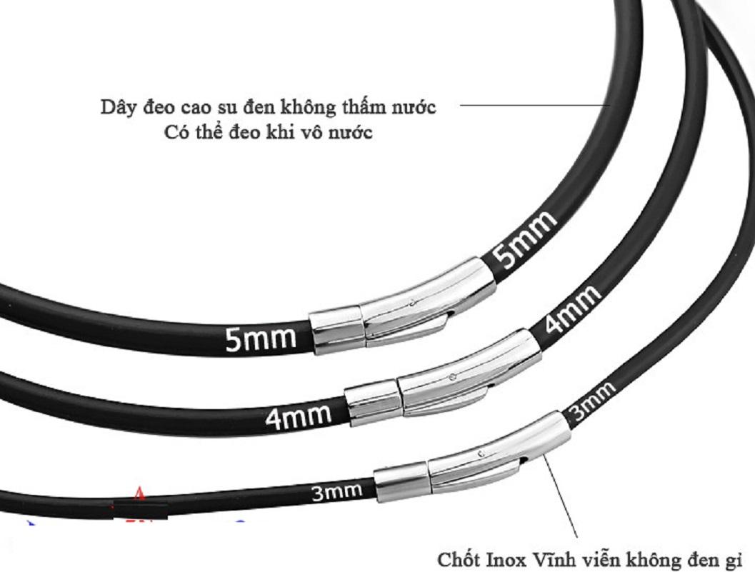 Dây Chuyền Cao Su Chốt Inox Độc Đáo Cá Tính Thời Trang