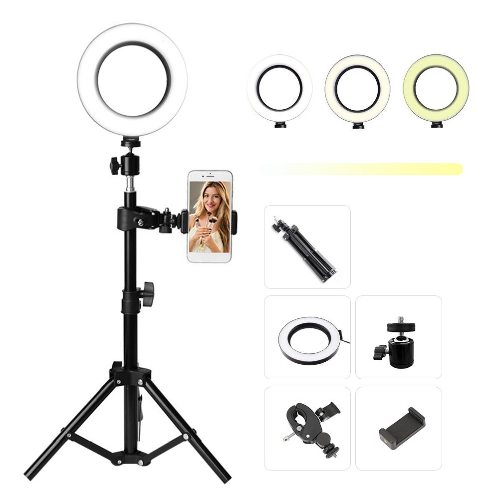 Vòng ánh sáng lấp đầy 16cm LEDđể chụp ảnh Trang điểm phát trực tiếp YouTube