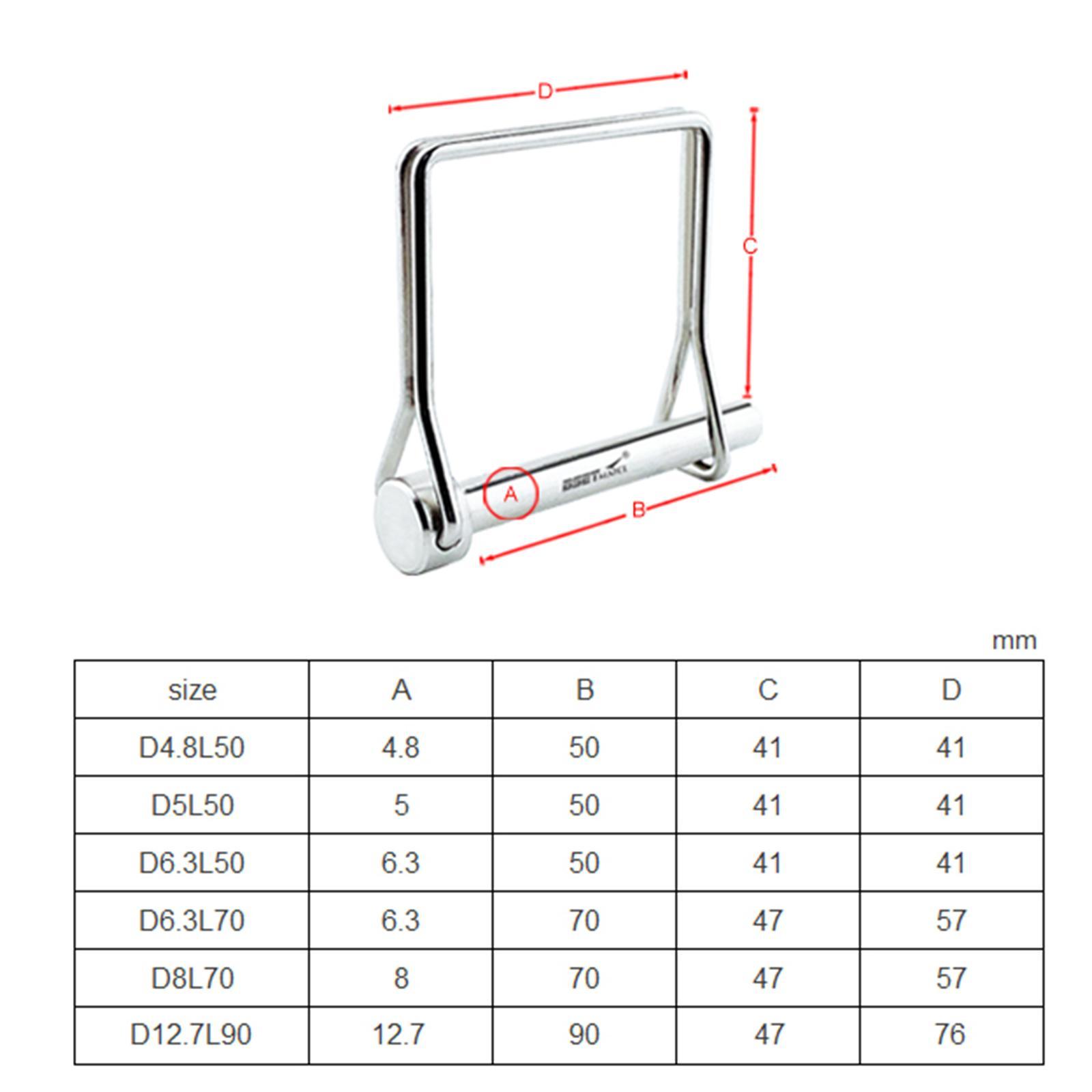 Square Shaft Locking Pin Heavy Duty for Farm Trailers Lawn