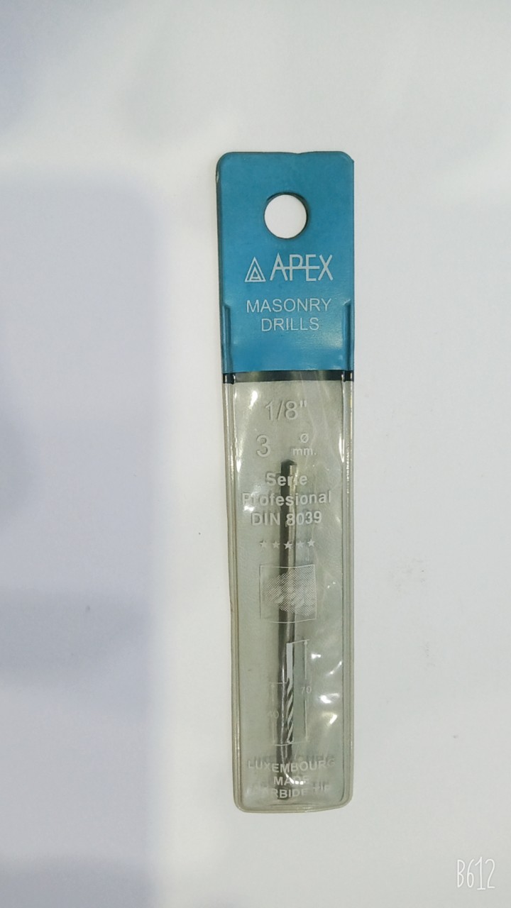 Mũi khoan bê-tông APEX đầu tròn 3mm