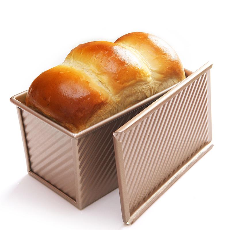 Đầu Bếp Được Làm 250G 300G 450G Bánh Mì Nướng Khuôn Bánh Mì Nướng Hộp Hộp Có Nắp Không Dính Bánh bánh Mì Nướng Nhà Bếp Phụ Kiện Dụng Cụ Nướng Bánh