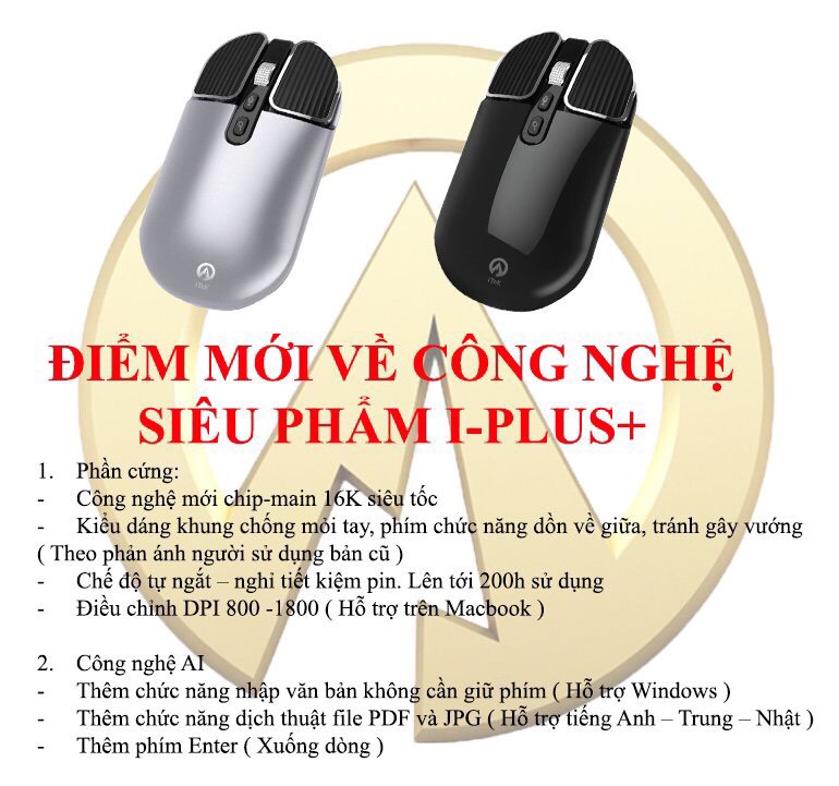 CHUỘT NGHE THÔNG MINH i-TEK PLUS + PHIÊN BẢN NÂNG CẤP MỚI NHẤT 2022 (Đánh văn bản bằng giọng nói, dịch thuật, tìm kiếm thông minh) - HÀNG CHÍNH HÃNG