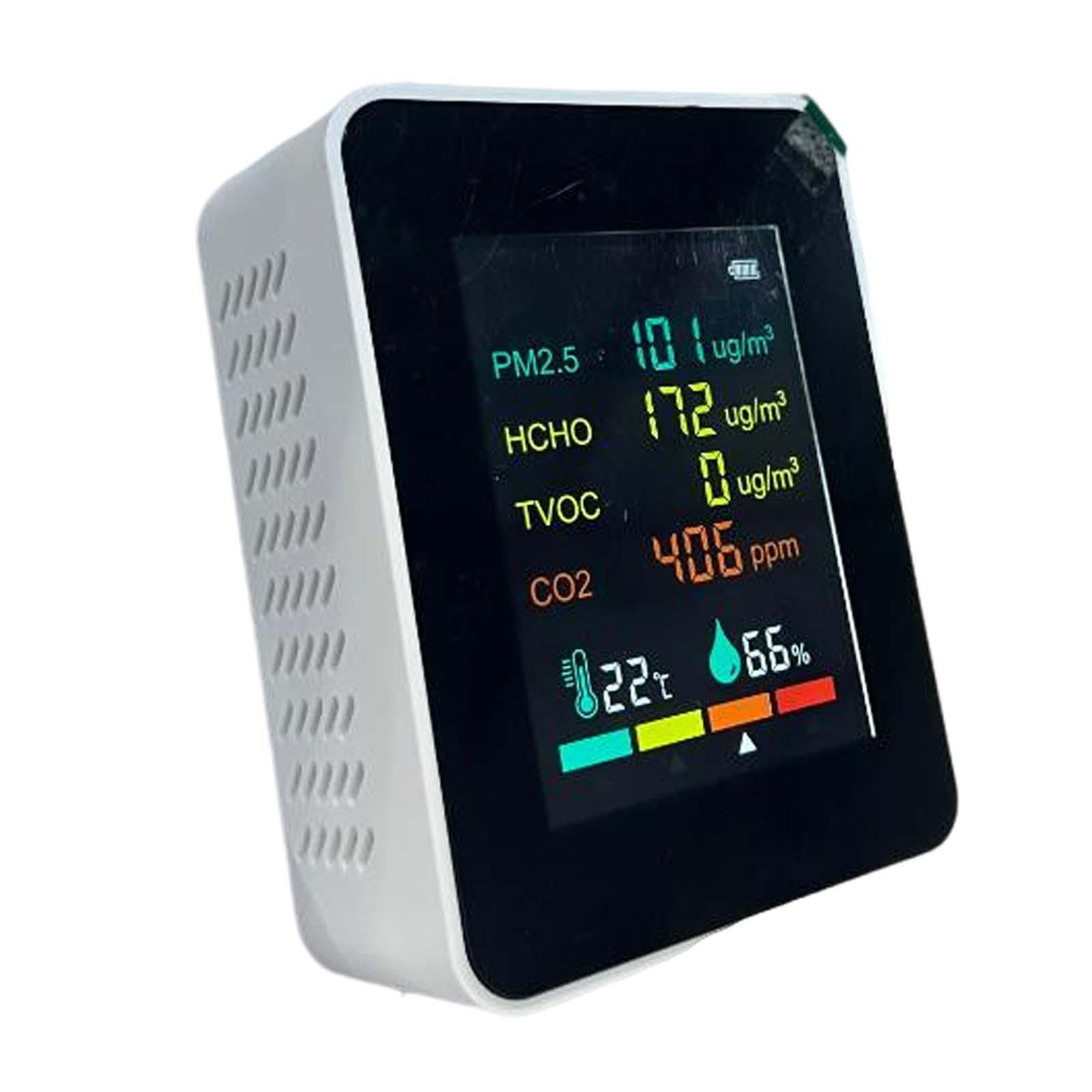 CO2 Temperature Humidity Monitor Humidity White