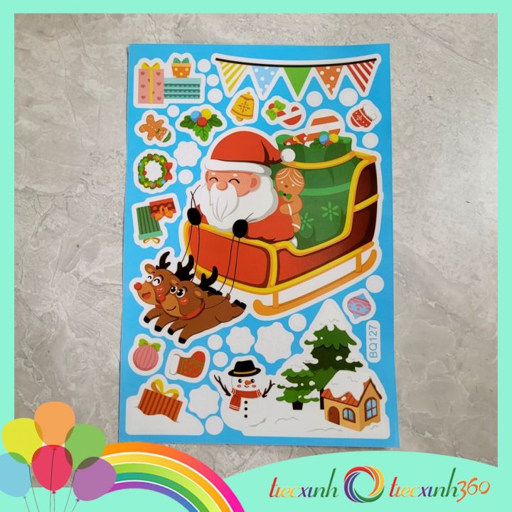 Decal tĩnh điện trang trí Noel 20 x 30 cm