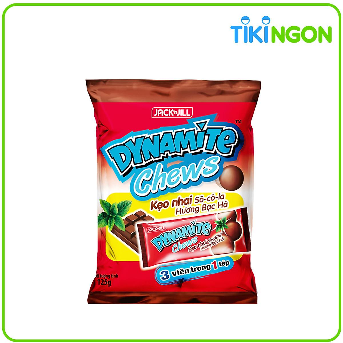 Kẹo Dynamite Chews Vị Socola Hương Bạc Hà Bịch 125G-8934564130014