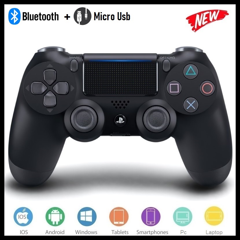 Gamepad Không dây Bluetooth PlayStation Black cho máy tính - điện thoại - máy game Console