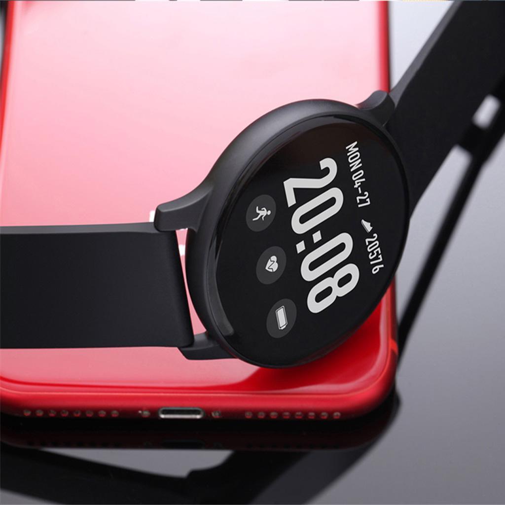 Bluetooth Smart Watch Heart Rate Blood Sport Fitness Tracker Bracelet Black