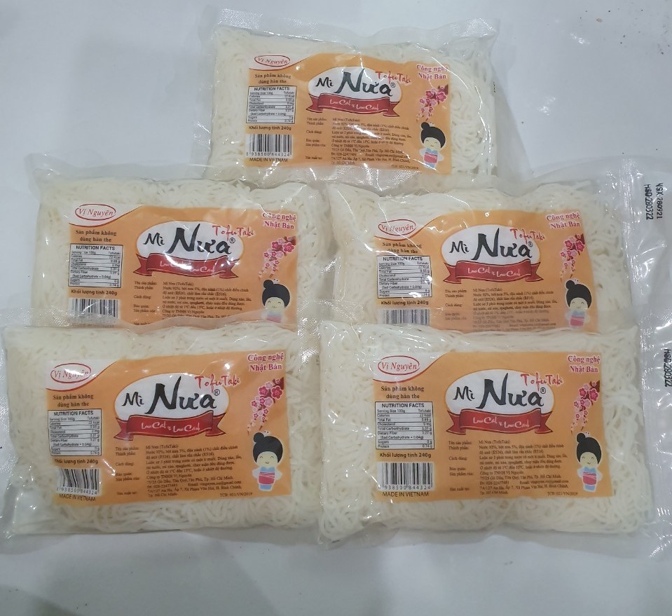 Combo 5 Gói Mì Nưa Vị Nguyên 240Gram
