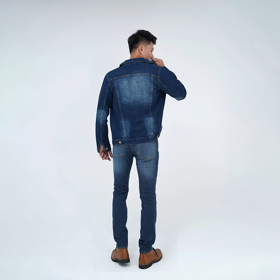 Áo Khoác Nam Jeans Cao Cấp HUNTER X-RAYS Form Straight Cotton Màu Xanh Wash Rách – Hunter X-Rays K11