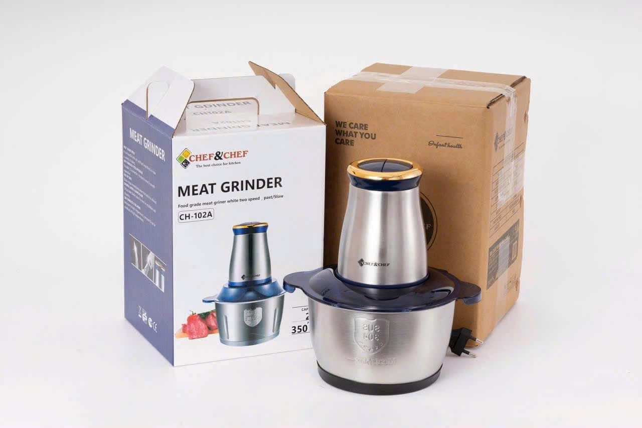 Máy Xay Thịt CHEF&amp;CHEF Cối Inox 2L - Hàng chính hãng