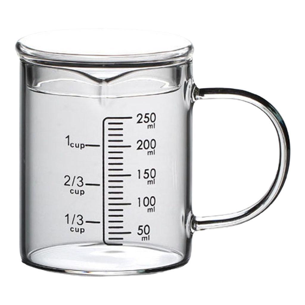 Glass Measuring Cup with Lid with Handle Multi-Function for Kitchen