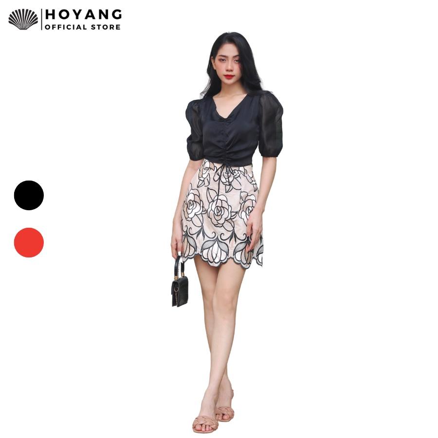 Áo Croptop Rút Dây Giữa Cực Cool HOYANG AHY06