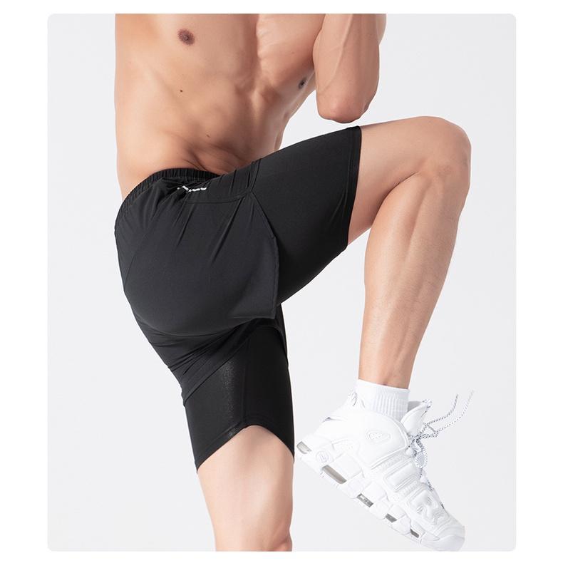 Quần chạy bộ nam 2 lớp thể thao CHINAGO Quần bơi nam, quần tập gym nam ngắn, đạp xe, bóng rổ, cầu lông, tennis.