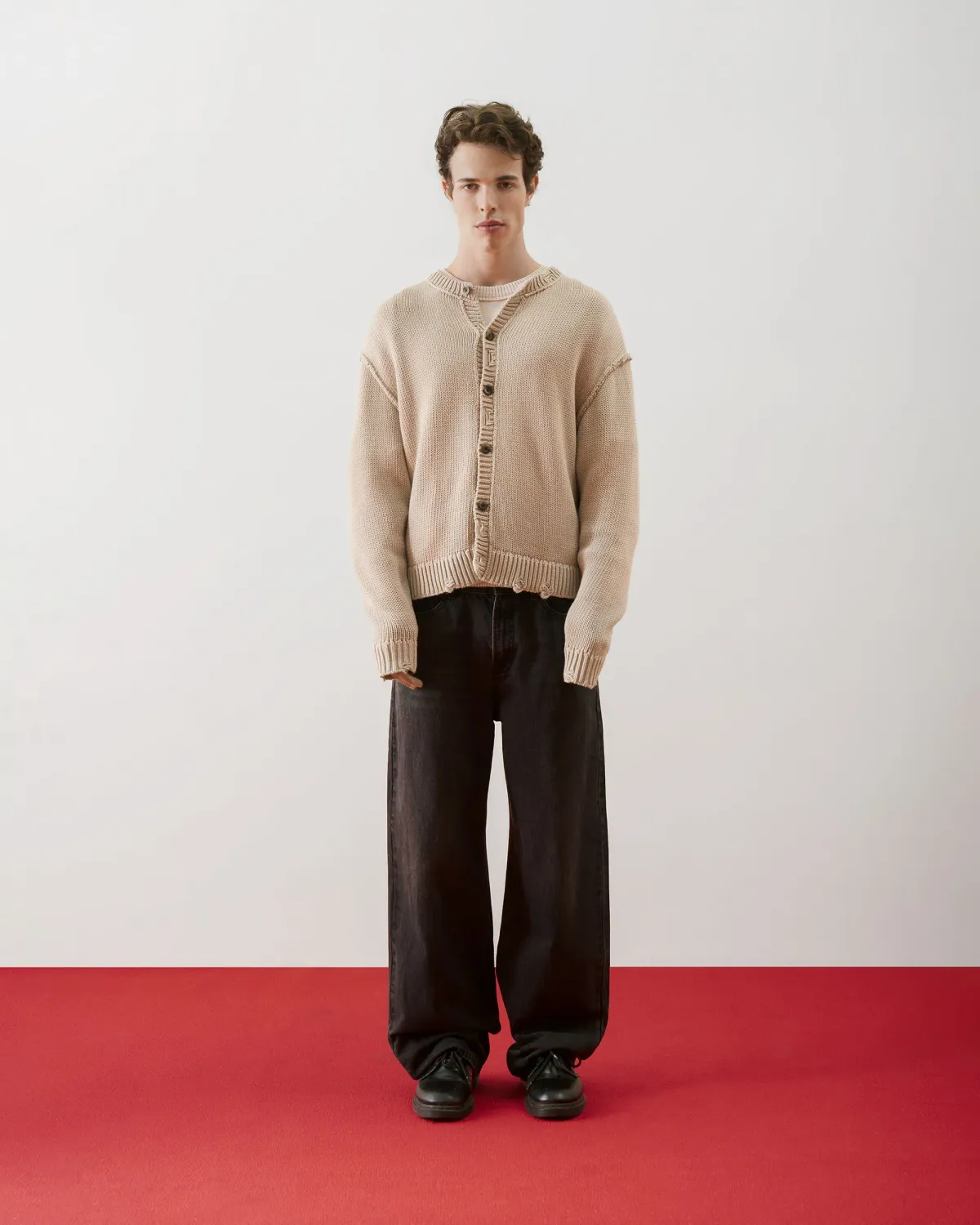 Quần Denim Nam Dark Grey Ống Đứng Form Straight - ROUTINE 10F25DPA035