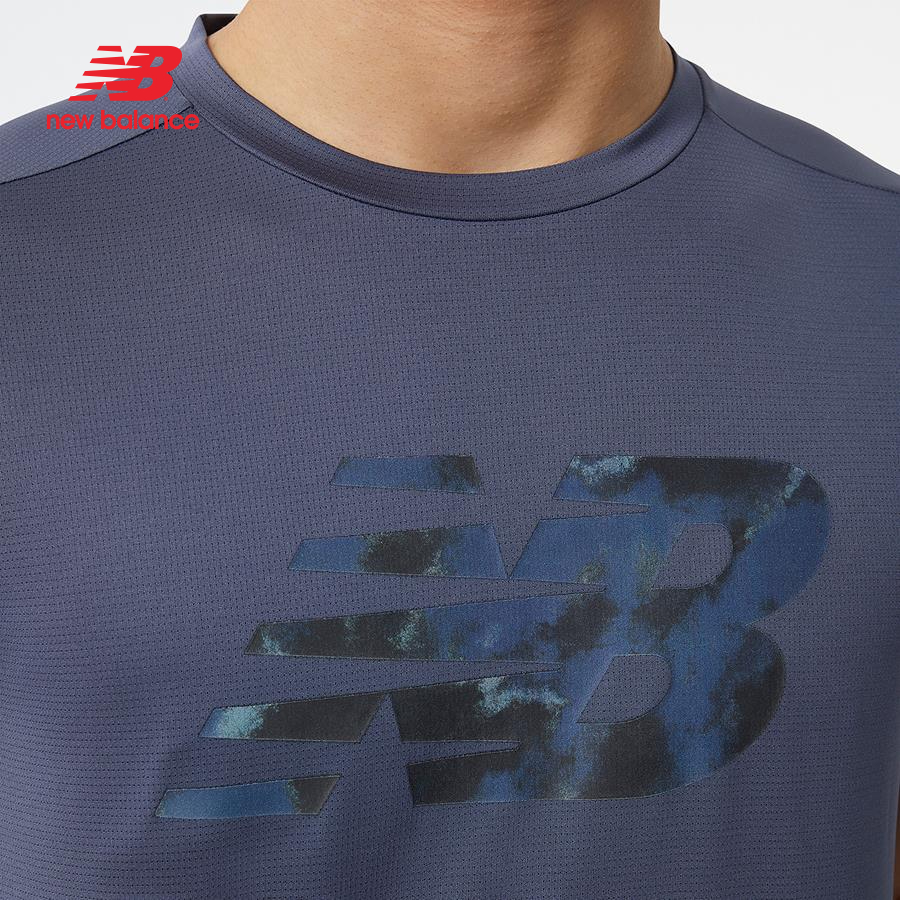 Áo thun thể thao nam New Balance APP RUNNING T-SHIRT M THUNDER - MT21197THN (form quốc tế)