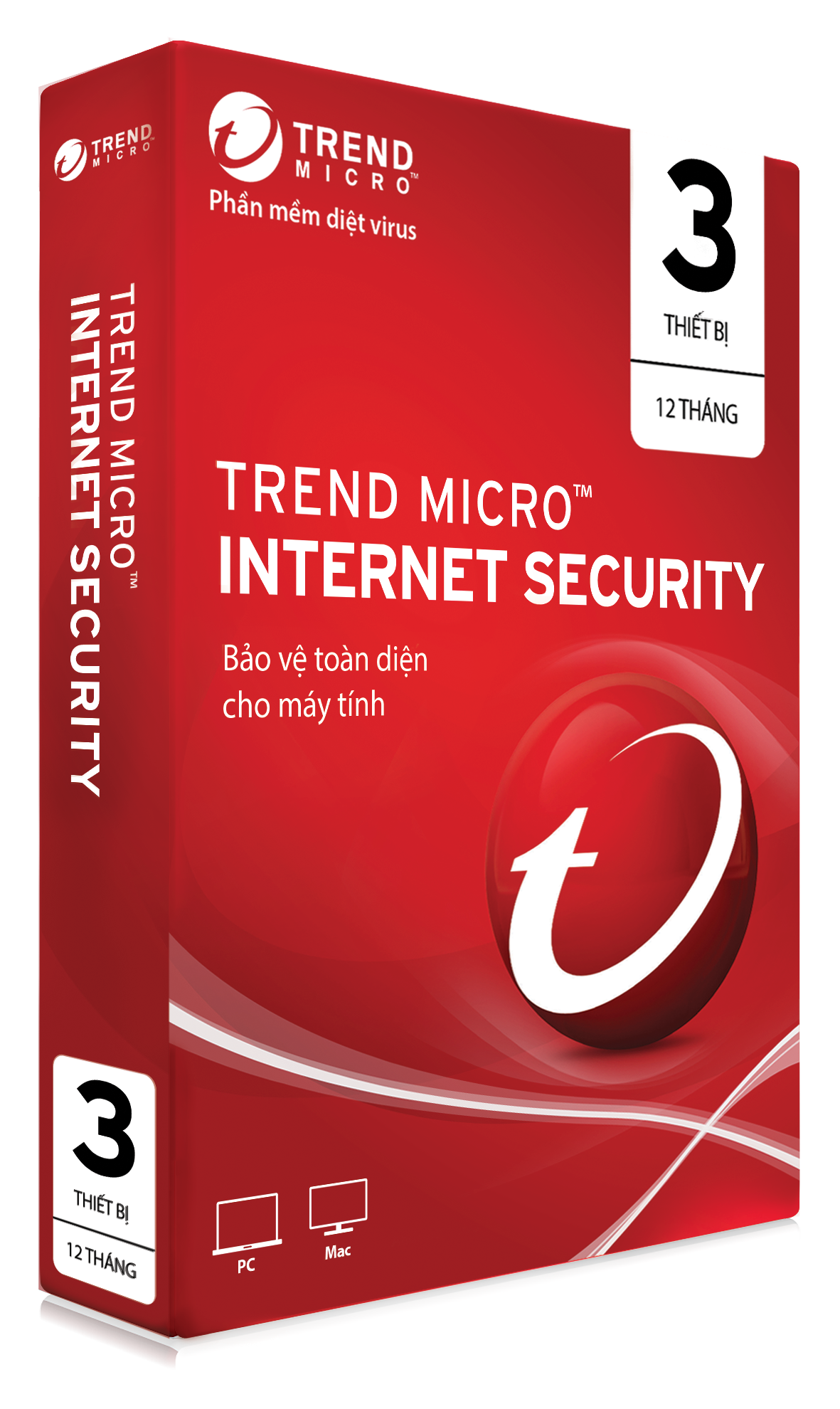 Phần mềm diệt virut Trend Micro Internet Security 3PC - Hàng chính hãng