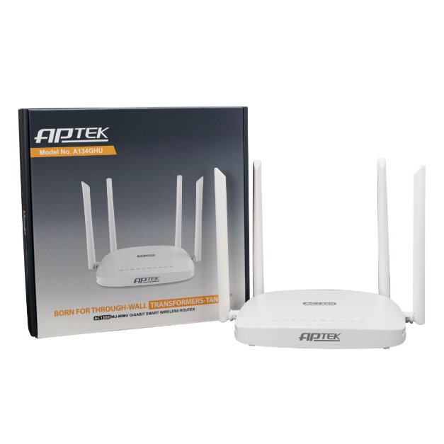 Router Wifi Băng Tần Kép AC1300 APTEK A134GHU MU-MIMO - Hàng Chính Hãng