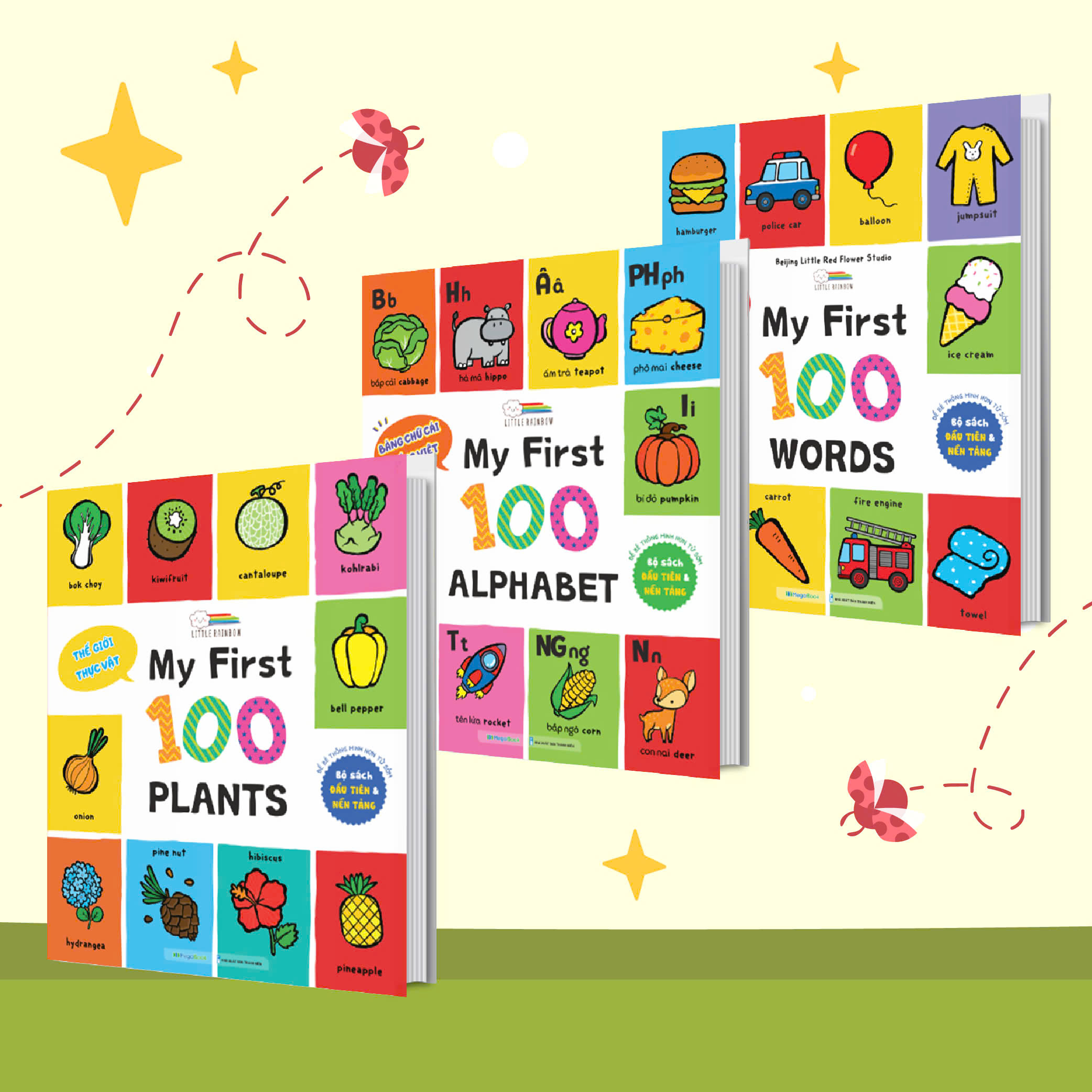 Combo My First 100 Plants - 100 Alphabet - Transport &amp; Jobs (3 cuốn)