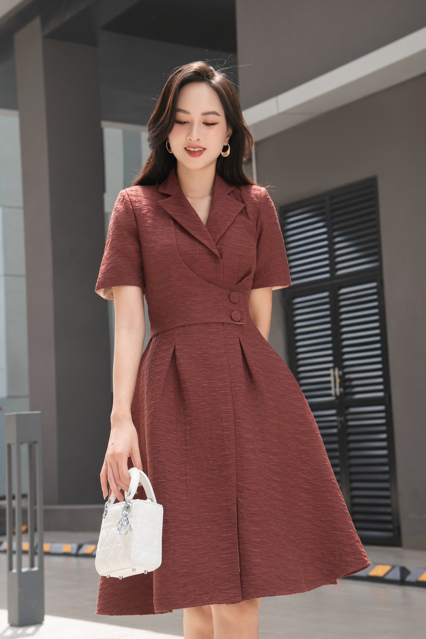 OLV - Đầm Alyssa V Neck Dress