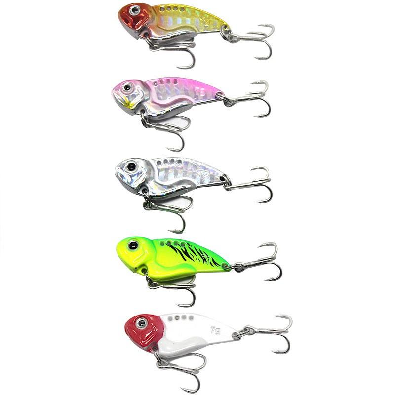 Mồi câu lure cá sắt VIB 7g,12g,14g mồi lure cá lóc,Màu sắc 5 màu siêu nhậy MOI-6