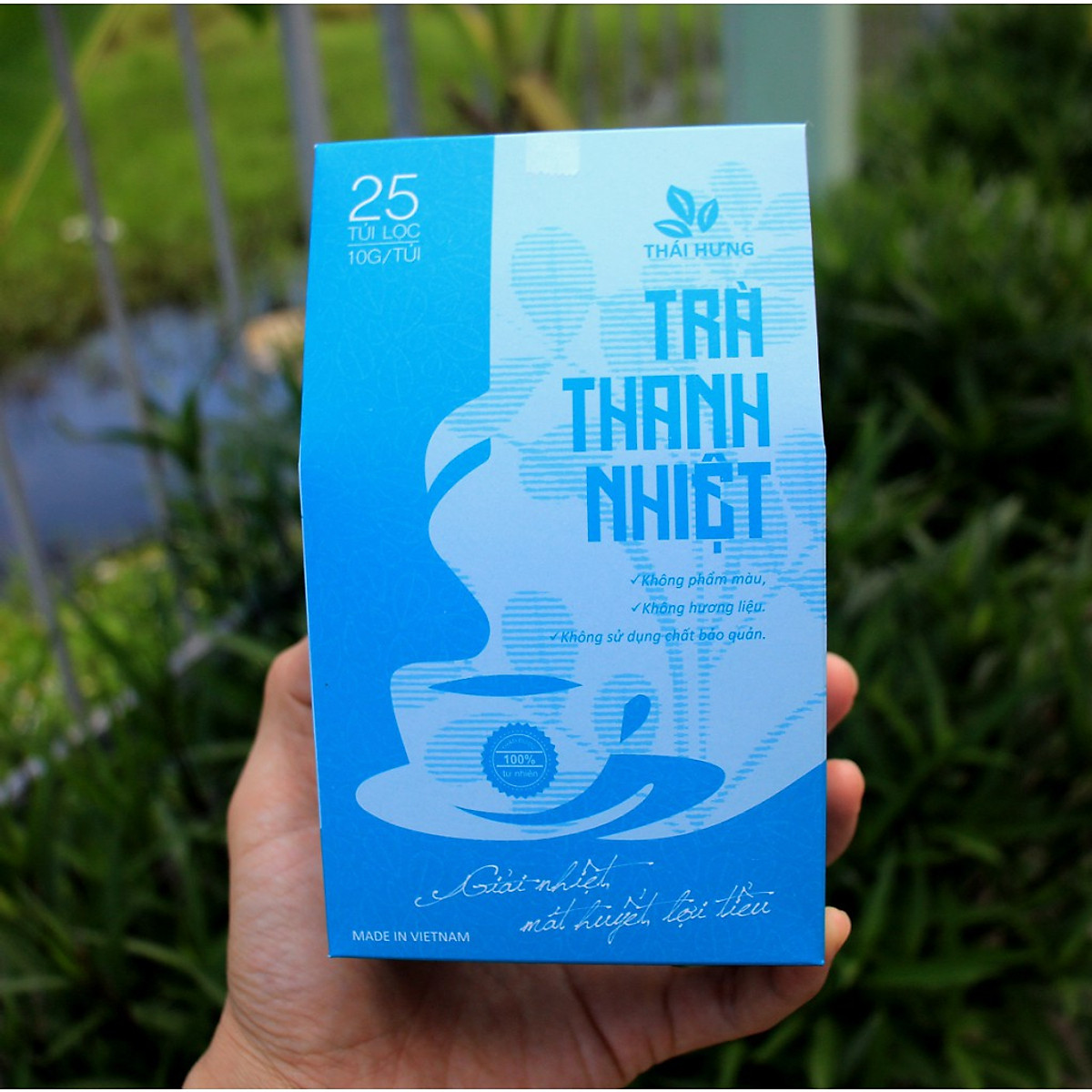 Trà Thanh nhiệt Thái Hưng 25 túi lọc x 8g (200g) -  Thanh lọc, giải nhiệt, mát huyết, lợi tiểu