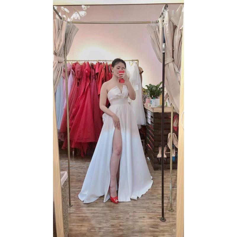 ĐẦM MAXI CÚP NƠ LƯNG SANG TRỌNG - MS308V mm đi chơi dự tiệc đám cưới, du lịch MM