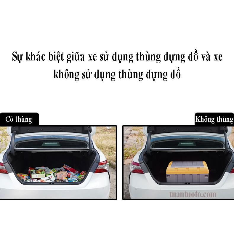 Thùng chứa đồ ô tô gấp gọn, nắp thùng có 02 ngăn