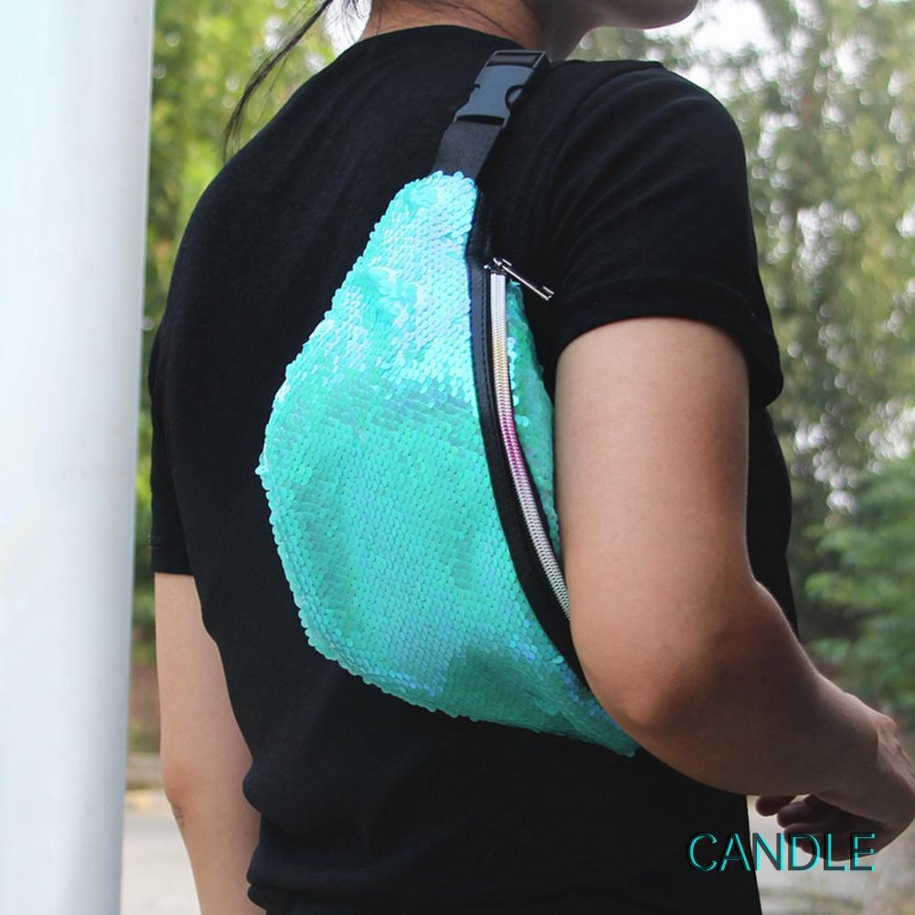 Túi Đeo Chéo Đính Kim Sa Lấp Lánh Cho Nữ