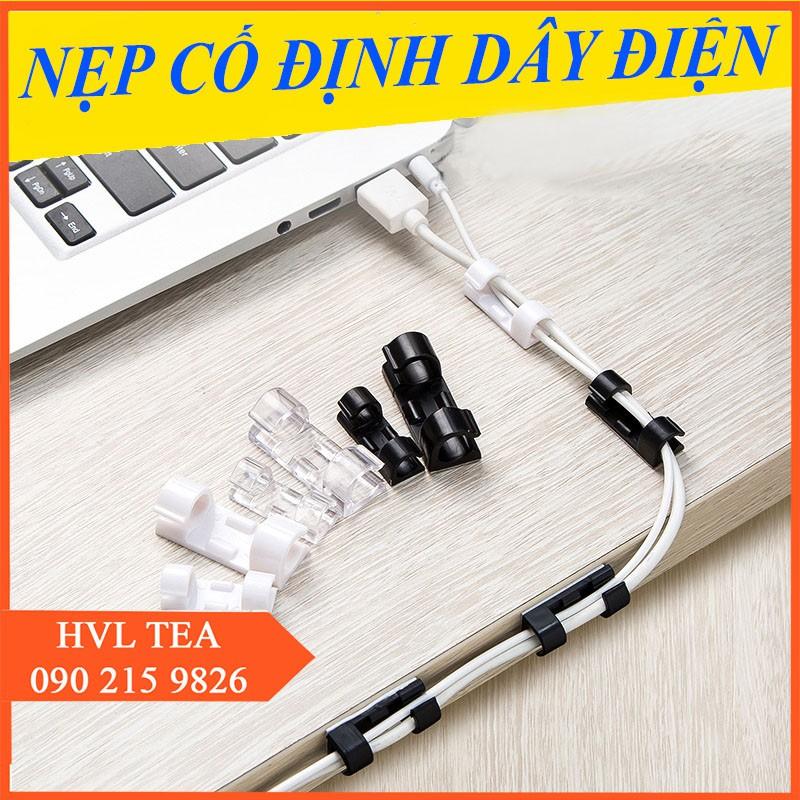 Nẹp Cố Định Dây Điện Kẹp Giữ Cáp Sạc ℍ   Nẹp Dây Điện Chống Rối, Dán Tường