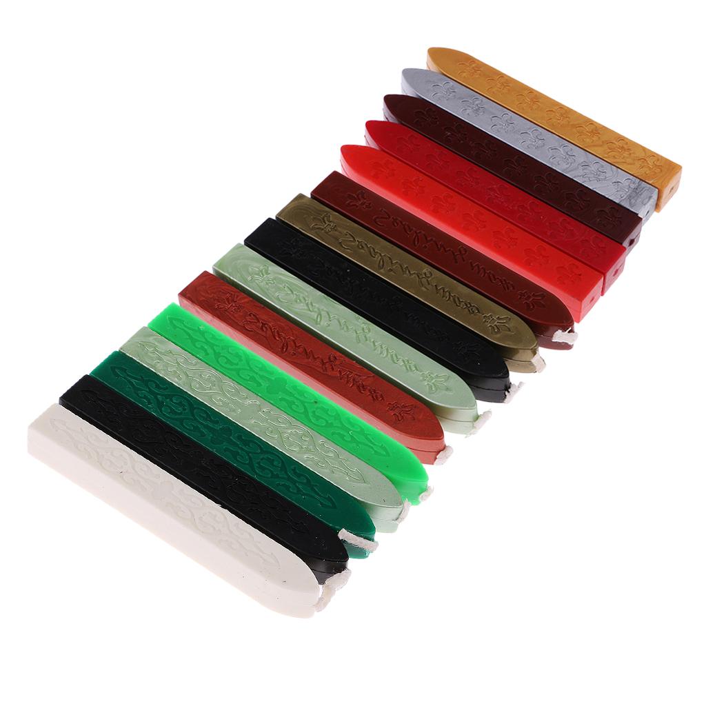 5pcs Vintage Sealing Seal Wax Sticks with Wick for Wedding Invitation Stamp Letter Card