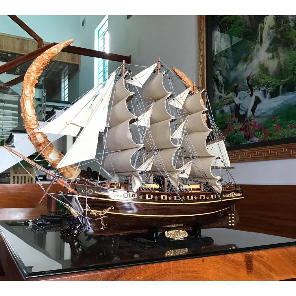 Thuyền gỗ trang trí Tàu chở hàng CUTY SARK dài 80cm - Thân tàu dài 60cm - Gỗ Muồng Đen