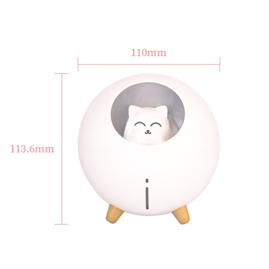 220ML LED Mini Humidifier Cute USB Diffuser Office Bedroom White