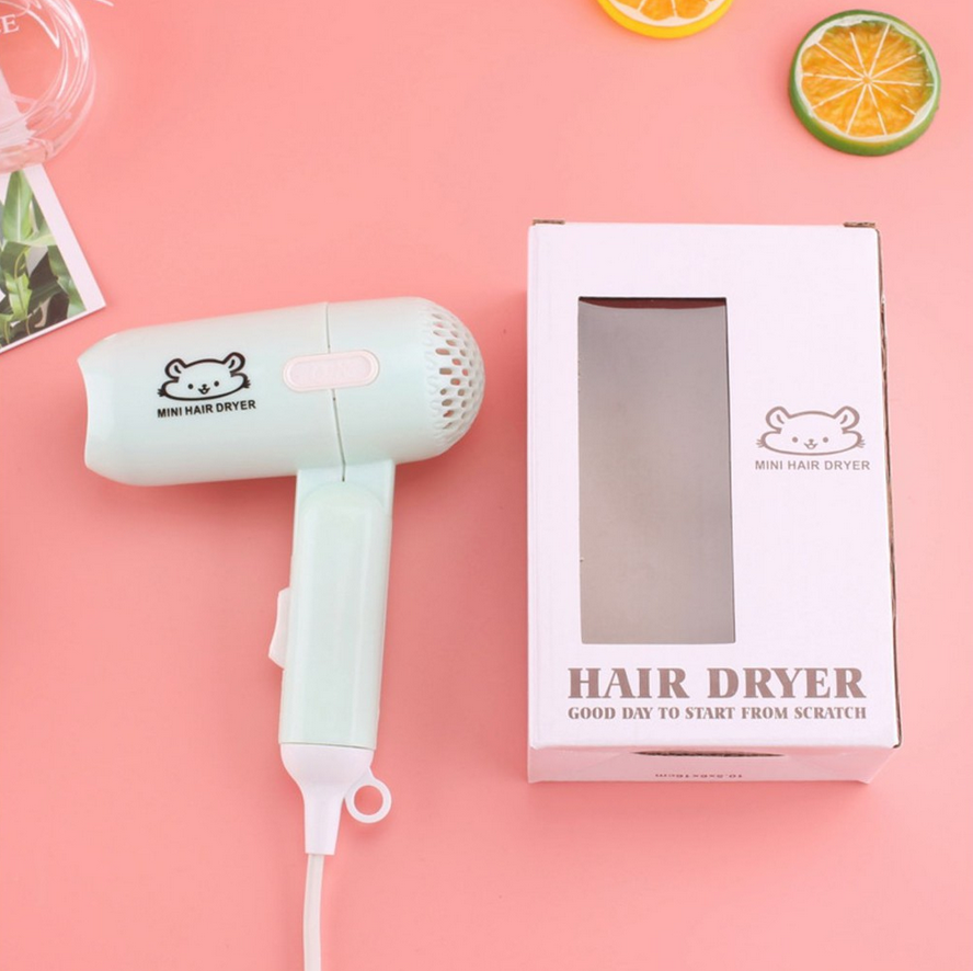Máy sấy tóc mini nhỏ gọn gập gọn tiện dụng - Giao màu ngẫu nhiên