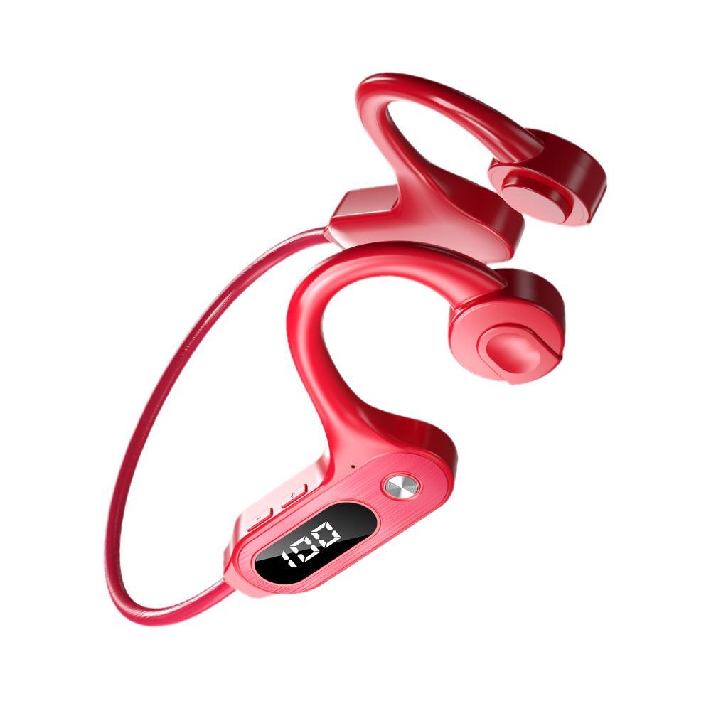 Tai nghe bluetooth mới giá thấp nhất âm thanh nổi dẫn truyền xương 5.3 với màn hình kỹ thuật số không phải tai nghe thể thao trong tai thẻ cắm không dây chống thấm nước