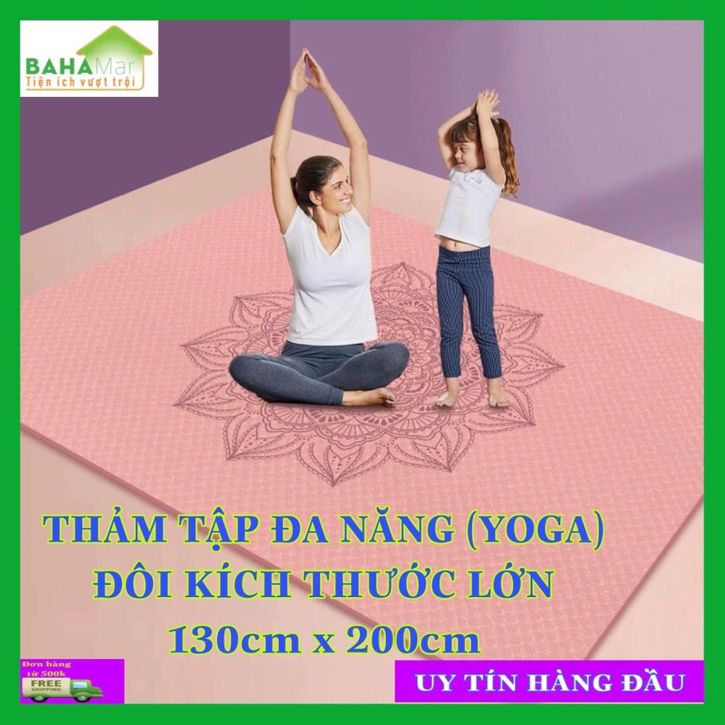 THẢM TẬP ĐA NĂNG (YOGA) ĐÔI KÍCH THƯỚC LỚN 130cm x 200cm  &quot;BAHAMAR&quot; mềm mại và thoải mái khi sử dụng trong nhà