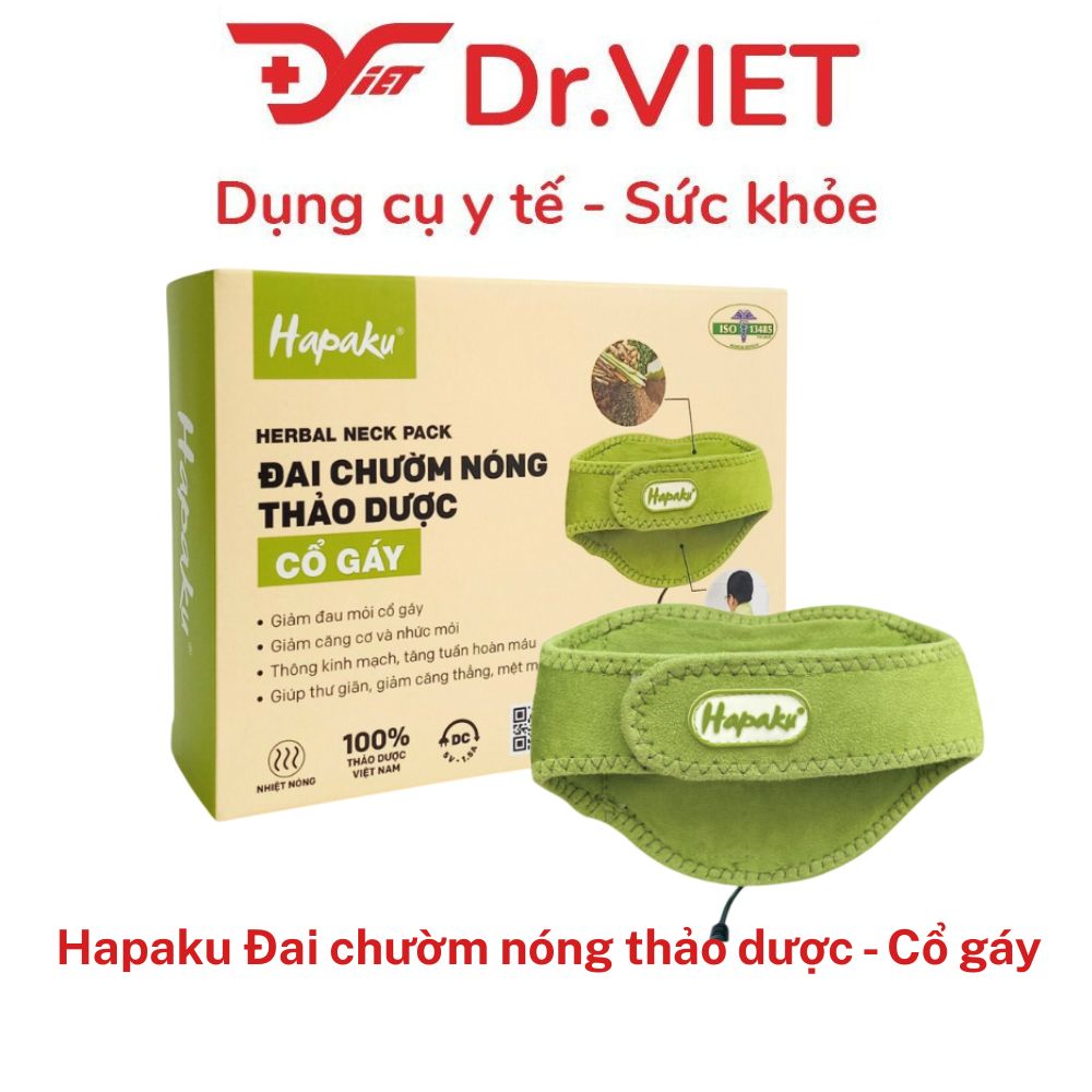 Đai chườm nóng thảo dược Cổ gáy Hapaku Giảm đau, Thư giãn, Ngủ ngon