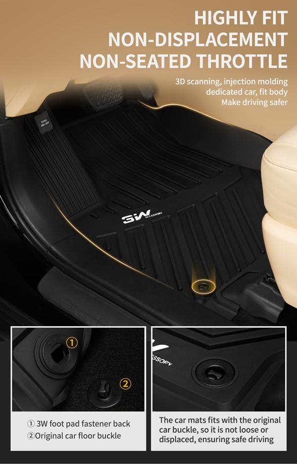Thảm lót sàn xe ô tô TOYOTA New RAV4 2019-đến nay Nhãn hiệu Macsim 3W chất liệu nhựa TPE đúc khuôn cao cấp - màu đen