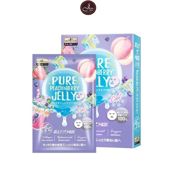 3 Miếng Mặt Nạ Sexylook Pure Peach & Berry Brightening Cool Jelly Mask 38ml