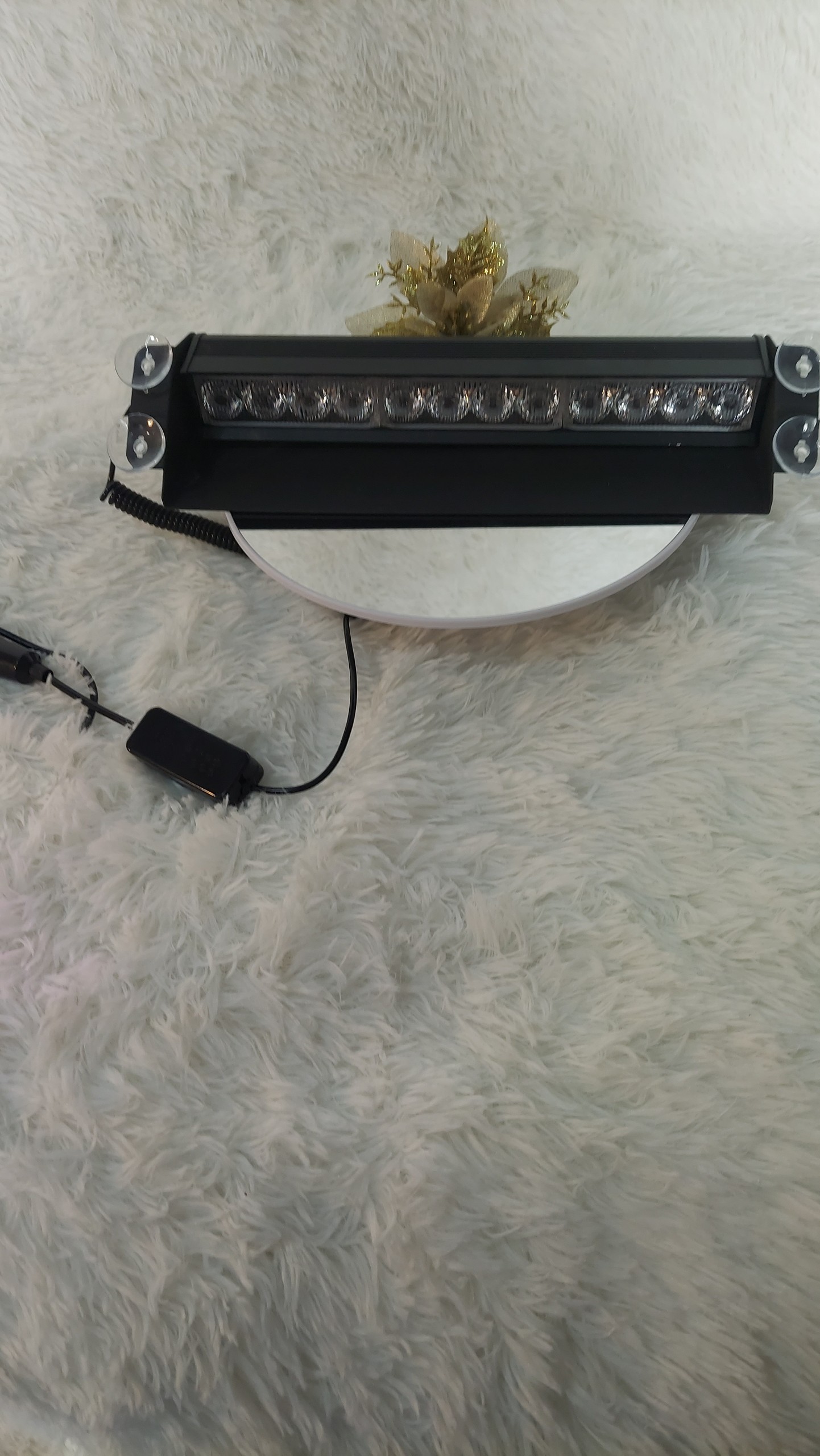 Đèn nháy xanh đỏ - Đèn chớp Police nháy xanh đỏ 12W 12LED gắn kính cho xe ưu tiên.