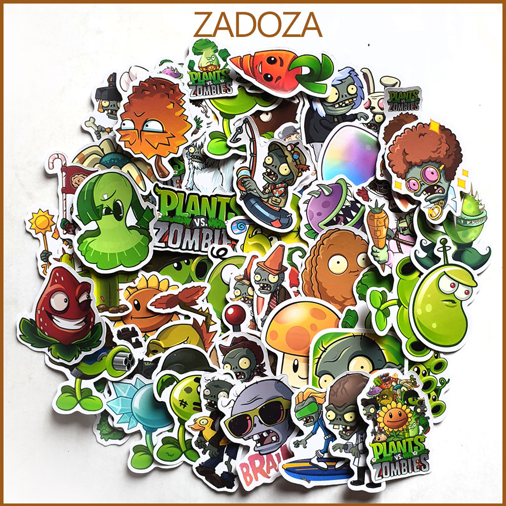 Sticker zombie 2 decal dán laptop , điện thoại hình dán trang trí, ván trượt, bình nước, mũ bảo hiểm