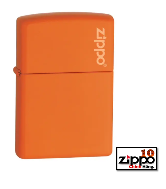 Bật lửa Zippo 231ZL Classic Orange Matte Zippo Logo (sơn tĩnh điện màu cam) - Chính hãng 100%