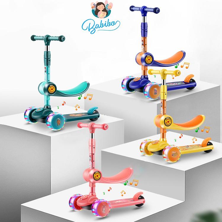 Xe scooter cho bé, Xe trượt đa năng có đèn led làm bằng nhựa ABS không gây độc hại cho bé- Shopbabibo