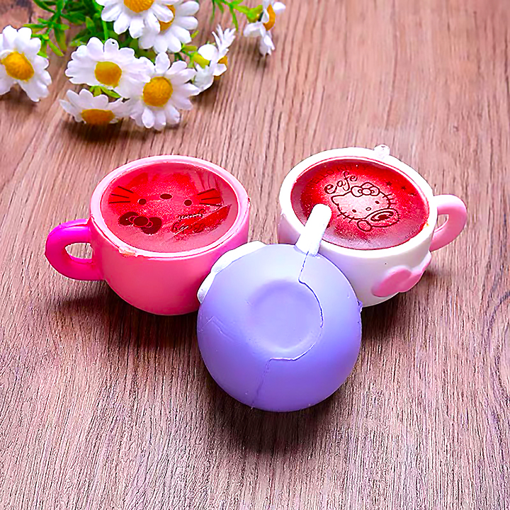 Squishy ly cafe mèo Kitty mini dạng móc khóa, squishy chậm tăng mùi thơm dịu nhẹ - Giao màu ngẫu nhiên