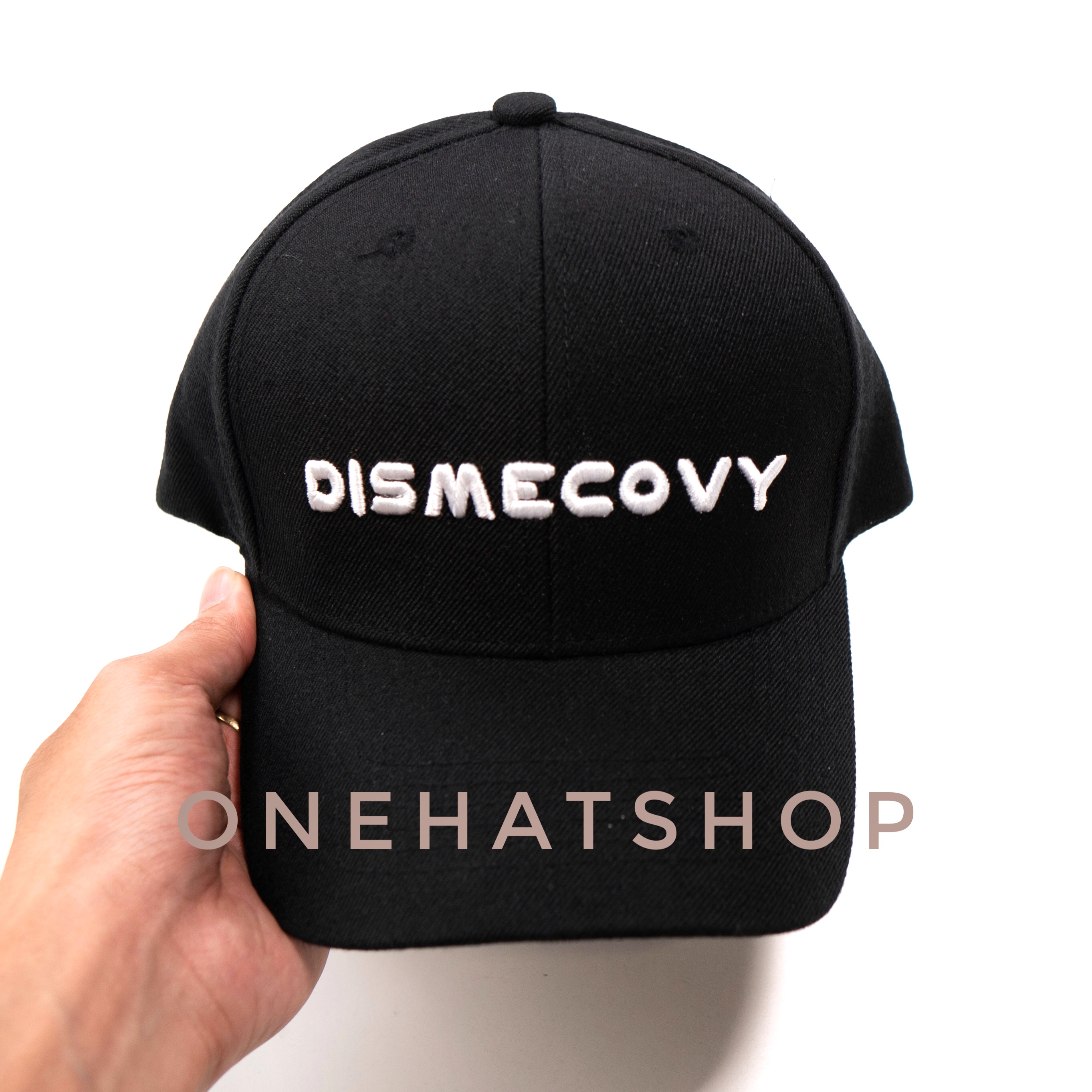 Nón lưỡi trai baseball cap logo Dismecovy quai khoá đen Brand One Hat